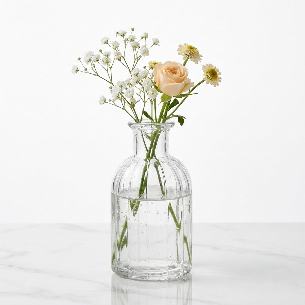 Flaschenvase linear klar 14 cm kaufen